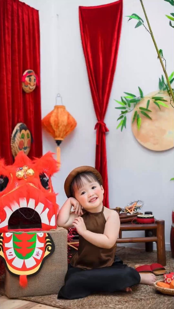 Đầu lân nhỏ cho bé